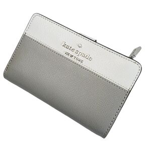 Kate Spade Madison Staci Colorblock Medium Compact Bifold Wallet Nimbus Grey